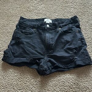 H&M Black High Waisted Shorts